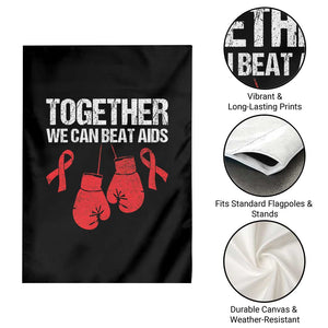 Together We Can Beat AIDS Garden Flag Boxing HIV Awareness Gift TS12 Print Your Wear
