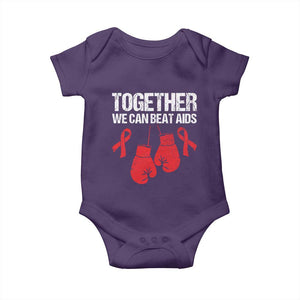 Together We Can Beat AIDS Baby Onesie Boxing HIV Awareness Gift TS12 Purple Print Your Wear