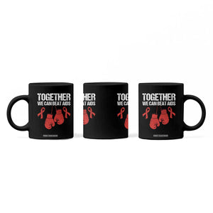 Together We Can Beat AIDS Coffee Mug Boxing HIV Awareness Gift TS12 Print Your Wear