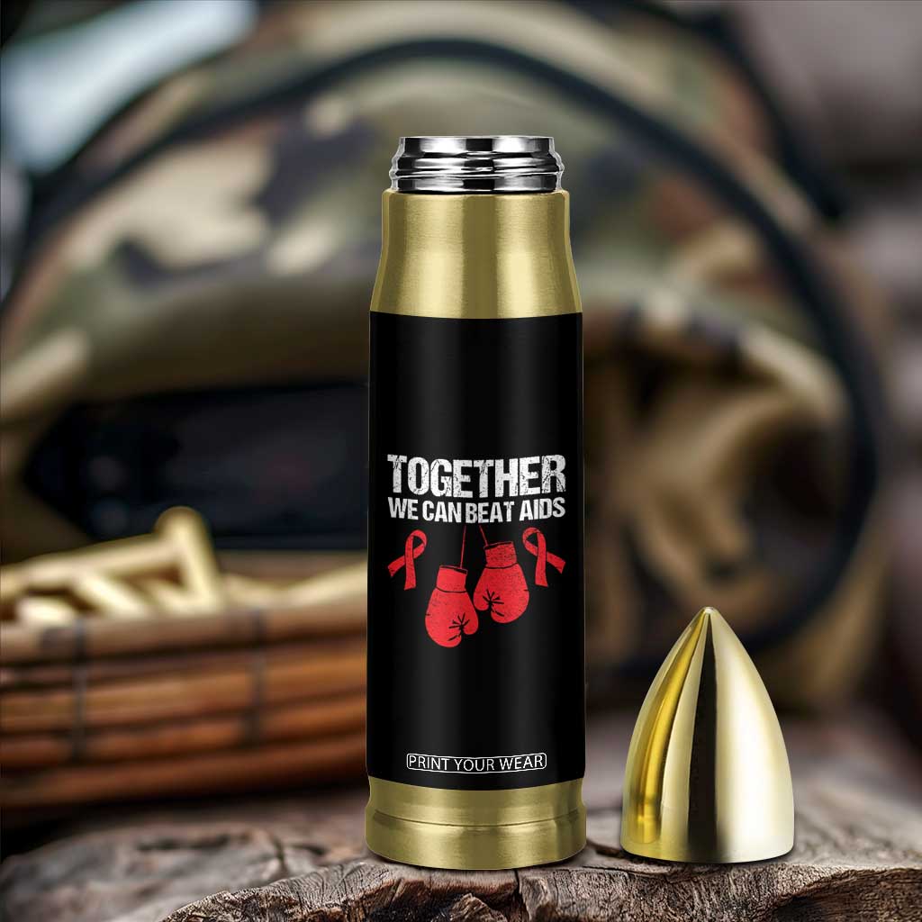 Together We Can Beat AIDS Bullet Tumbler Boxing HIV Awareness Gift TS12 Print Your Wear