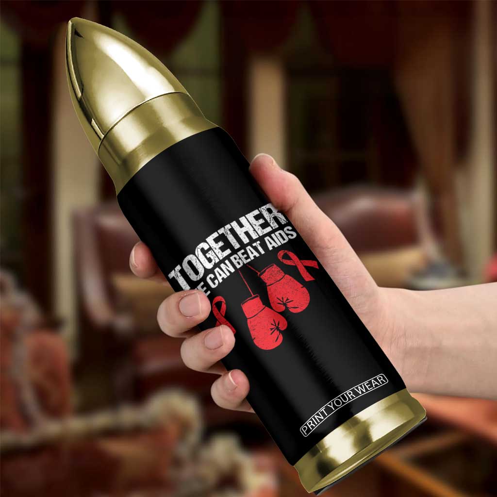 Together We Can Beat AIDS Bullet Tumbler Boxing HIV Awareness Gift TS12 Print Your Wear