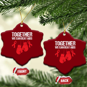 Together We Can Beat AIDS Ceramic Ornament Boxing HIV Awareness Gift TS12 Print Your Wear