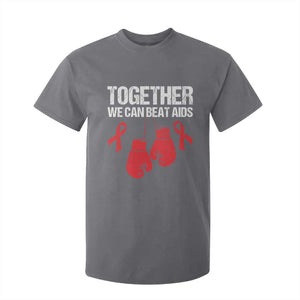 Together We Can Beat AIDS T Shirt For Kid Boxing HIV Awareness Gift TS12 Charcoal Print Your Wear