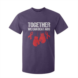 Together We Can Beat AIDS T Shirt For Kid Boxing HIV Awareness Gift TS12 Purple Print Your Wear