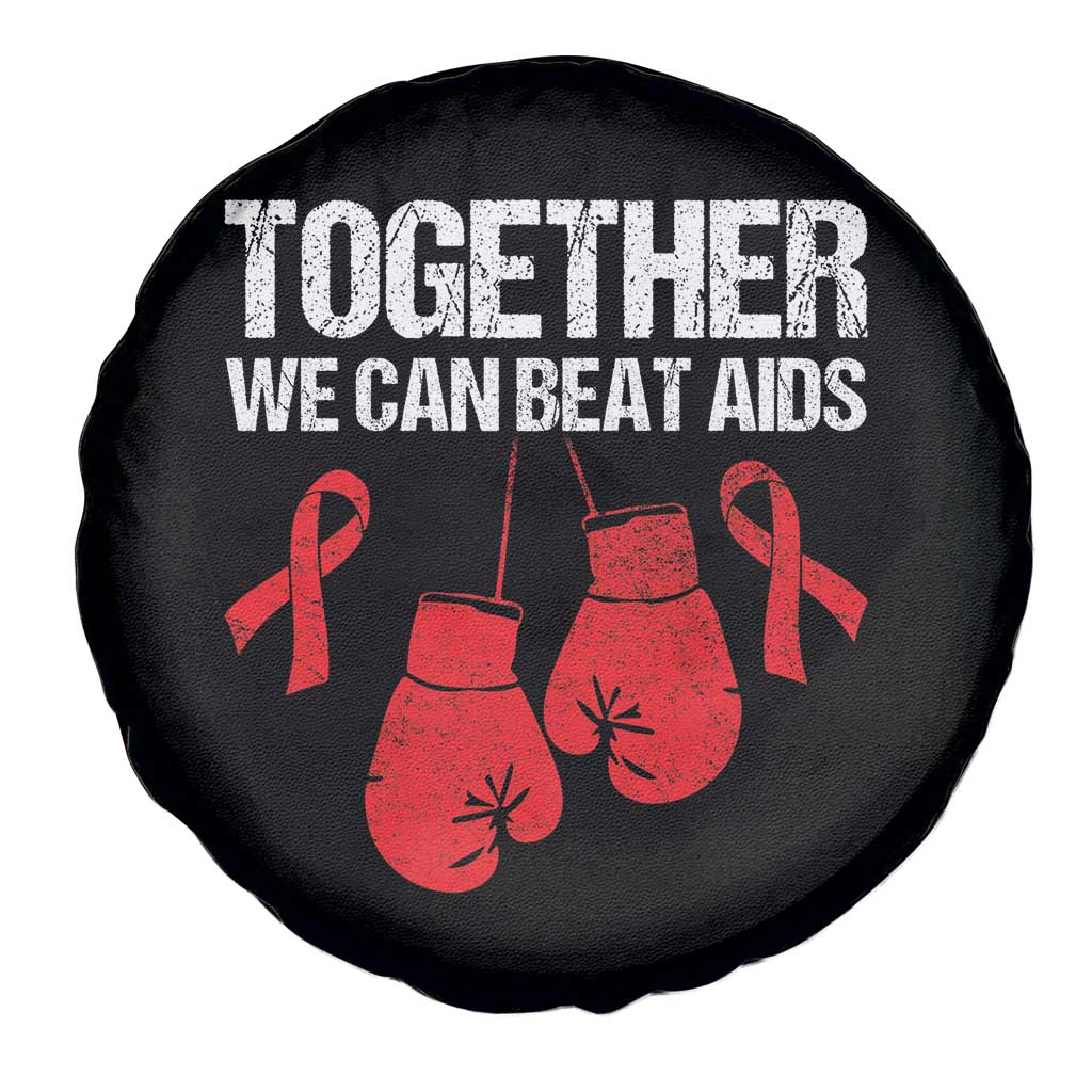 Together We Can Beat AIDS Spare Tire Cover Boxing HIV Awareness Gift TS12 Print Your Wear