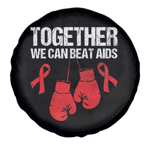 Together We Can Beat AIDS Spare Tire Cover Boxing HIV Awareness Gift TS12 Print Your Wear
