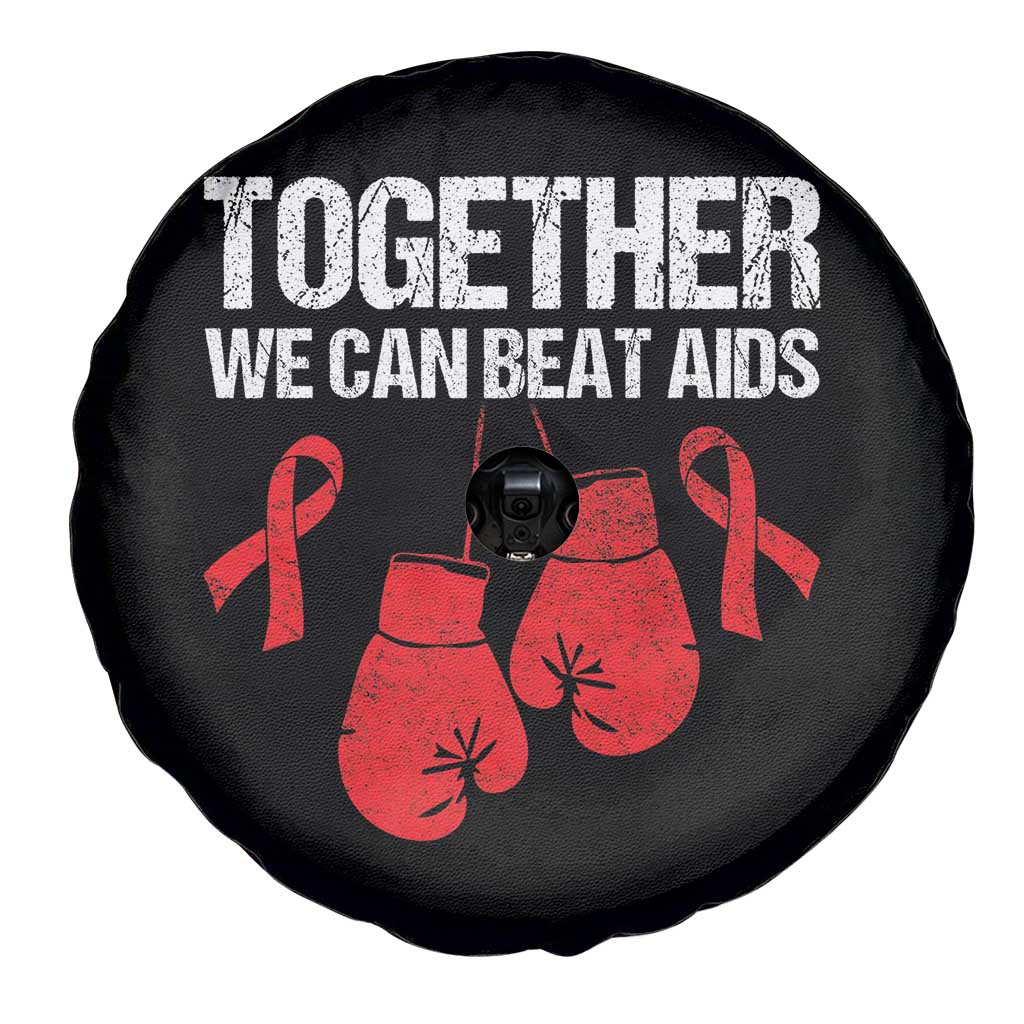 Together We Can Beat AIDS Spare Tire Cover Boxing HIV Awareness Gift TS12 Print Your Wear