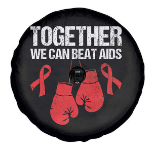Together We Can Beat AIDS Spare Tire Cover Boxing HIV Awareness Gift TS12 Print Your Wear