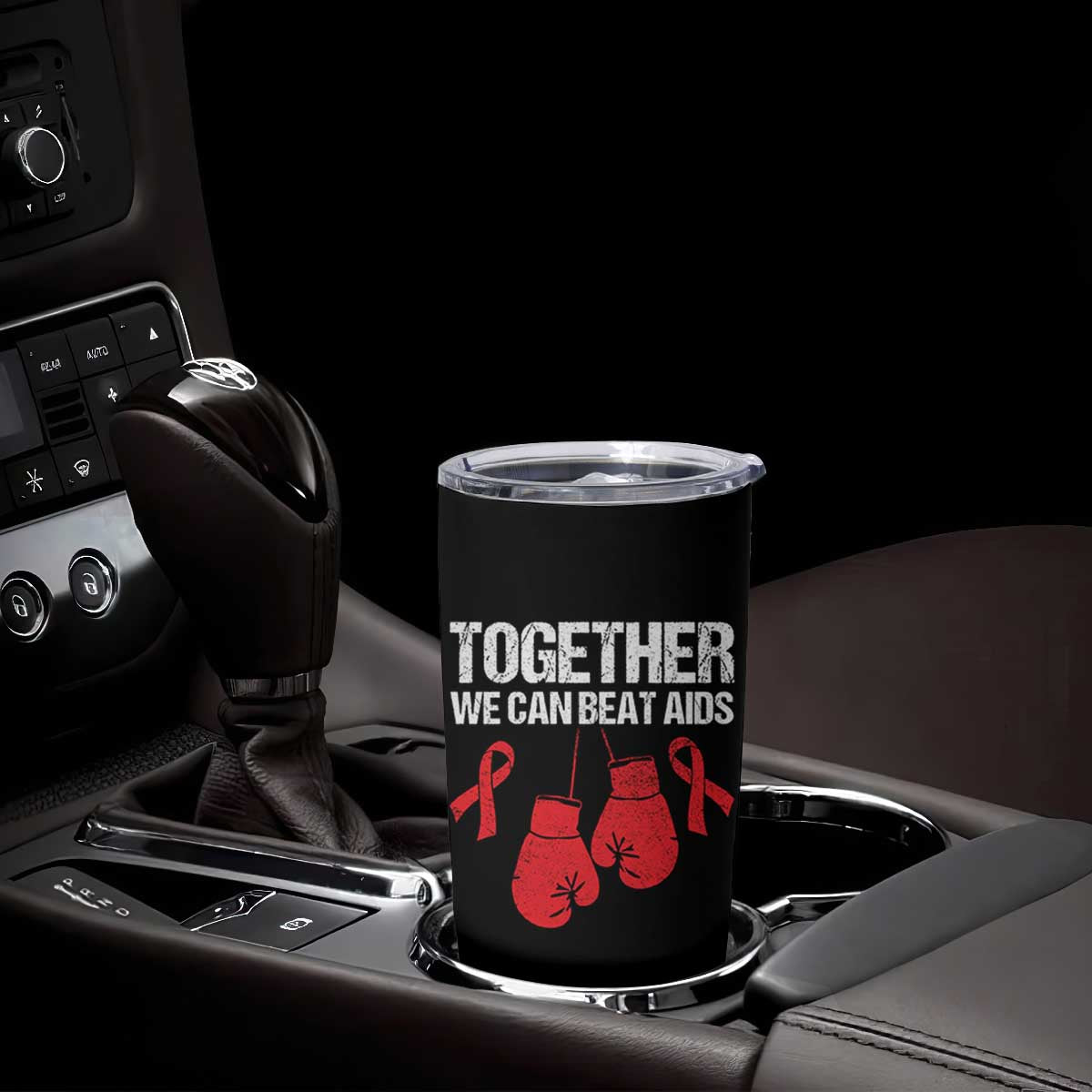 Together We Can Beat AIDS Tumbler Cup Boxing HIV Awareness Gift TS12 Print Your Wear