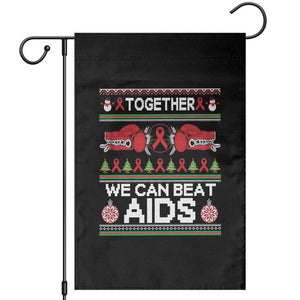 Together We Can Beat AIDS Garden Flag HIV Awareness Boxing Ugly Sweater Gift TS12 Black Print Your Wear