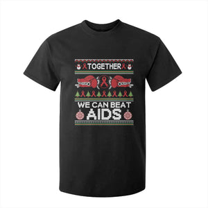 Together We Can Beat AIDS T Shirt For Kid HIV Awareness Boxing Ugly Sweater Gift TS12 Black Print Your Wear