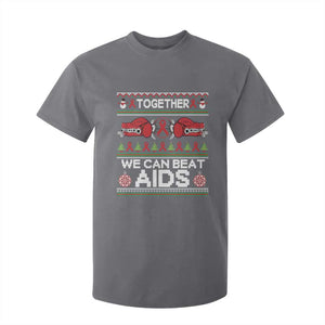 Together We Can Beat AIDS T Shirt For Kid HIV Awareness Boxing Ugly Sweater Gift TS12 Charcoal Print Your Wear