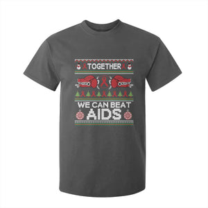 Together We Can Beat AIDS T Shirt For Kid HIV Awareness Boxing Ugly Sweater Gift TS12 Dark Heather Print Your Wear