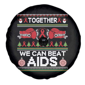 Together We Can Beat AIDS Spare Tire Cover HIV Awareness Boxing Ugly Sweater Gift TS12 Print Your Wear