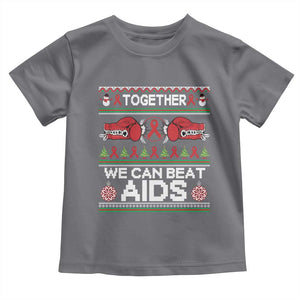 Together We Can Beat AIDS Toddler T Shirt HIV Awareness Boxing Ugly Sweater Gift TS12 Charcoal Print Your Wear