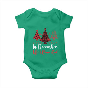 In December We Wear Red Baby Onesie HIV Awareness Christmas Ribbon Tree Gift TS12 Irish Green Print Your Wear