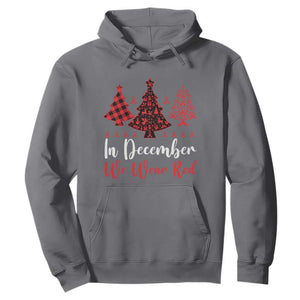 In December We Wear Red Hoodie HIV Awareness Christmas Ribbon Tree Gift TS12 Charcoal Print Your Wear