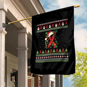 Santa Red Ribbon HIV Awareness Garden Flag Ugly Sweater Christmas Gift TS12 Print Your Wear