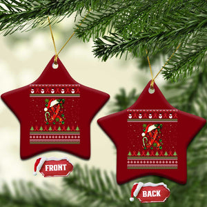 Santa Red Ribbon HIV Awareness Ceramic Ornament Ugly Sweater Xmas Gift TS12 Print Your Wear