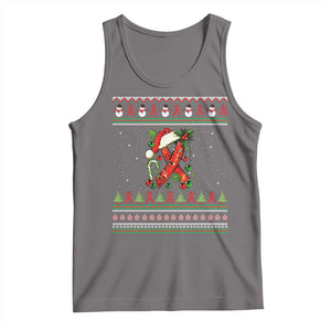 Santa Red Ribbon HIV Awareness Tank Top Ugly Sweater Christmas Gift TS12 Deep Heather Print Your Wear