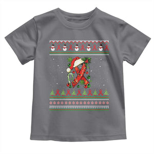 Santa Red Ribbon HIV Awareness Toddler T Shirt Ugly Sweater Christmas Gift TS12 Charcoal Print Your Wear