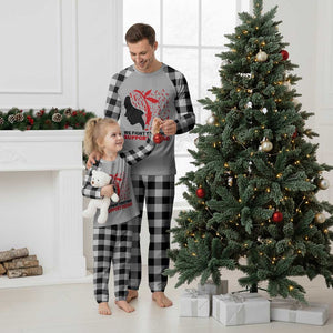 We Fight Together Support Squad Plaid Pajama Set HIV Awareness Dragonfly Gift TS12 White Plaid Print Your Wear