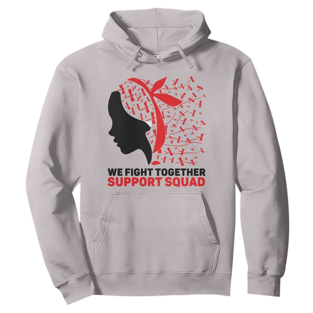 We Fight Together Support Squad Hoodie HIV Awareness Dragonfly Gift TS12 Ice Gray Print Your Wear