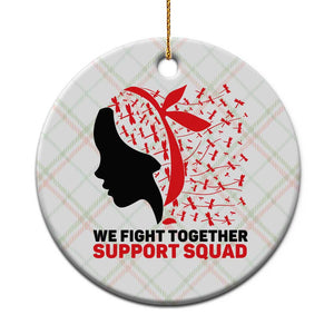 We Fight Together Support Squad Ceramic Ornament HIV Awareness Dragonfly Gift TS12 1pc Christmas Plaid Print Your Wear