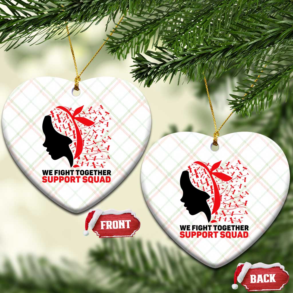 We Fight Together Support Squad Ceramic Ornament HIV Awareness Dragonfly Gift TS12 Print Your Wear