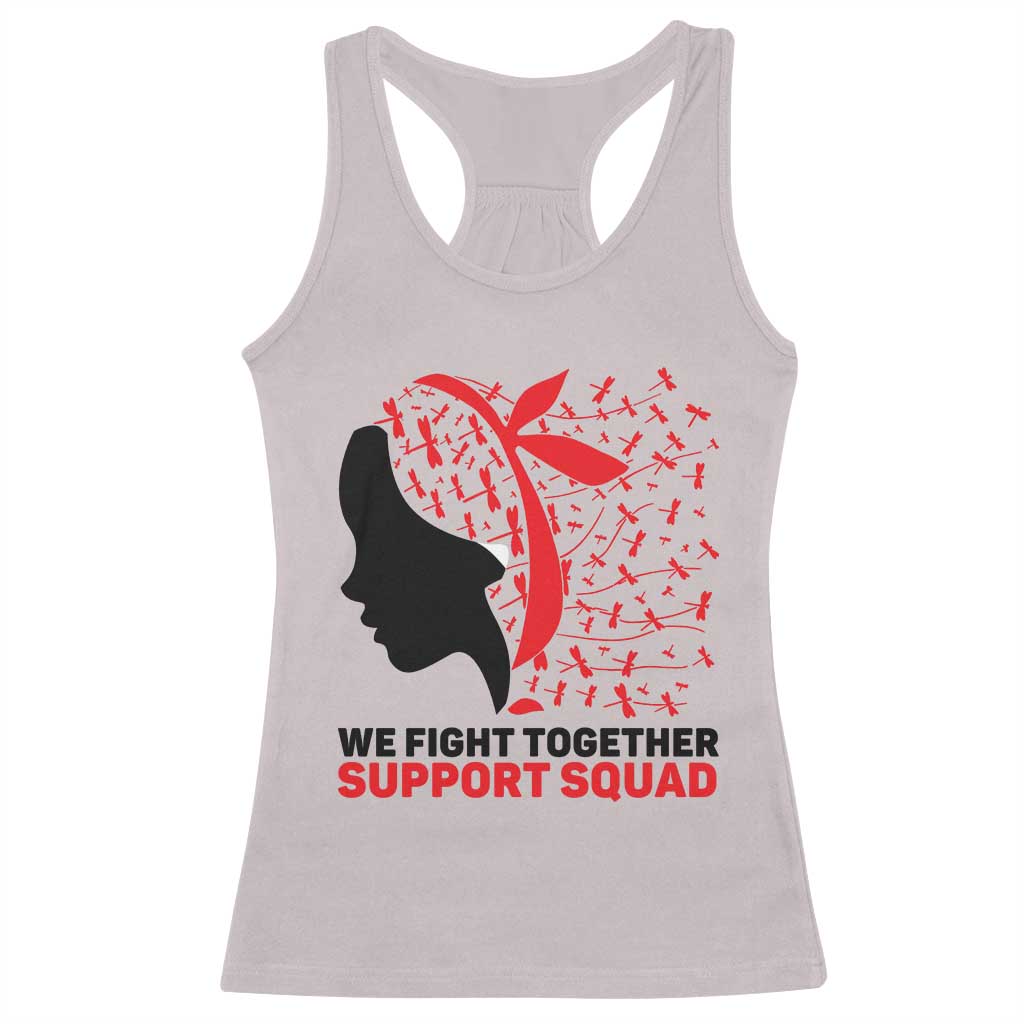 We Fight Together Support Squad Racerback Tank Top HIV Awareness Dragonfly Gift - Print Your Wear