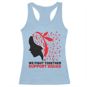 We Fight Together Support Squad Racerback Tank Top HIV Awareness Dragonfly Gift - Print Your Wear