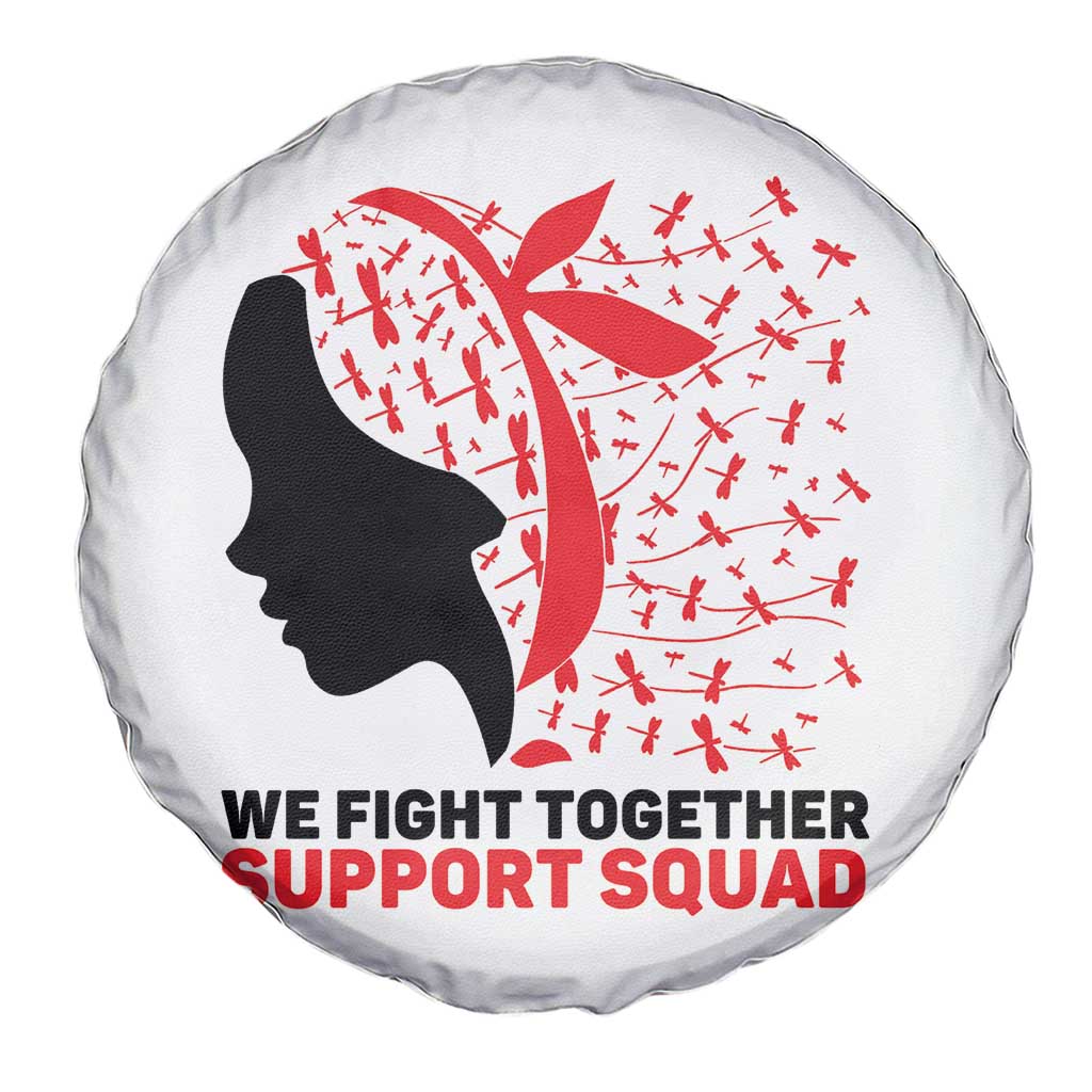 We Fight Together Support Squad Spare Tire Cover HIV Awareness Dragonfly Gift TS12 Print Your Wear