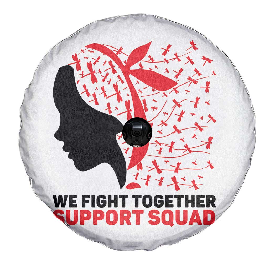 We Fight Together Support Squad Spare Tire Cover HIV Awareness Dragonfly Gift TS12 Print Your Wear