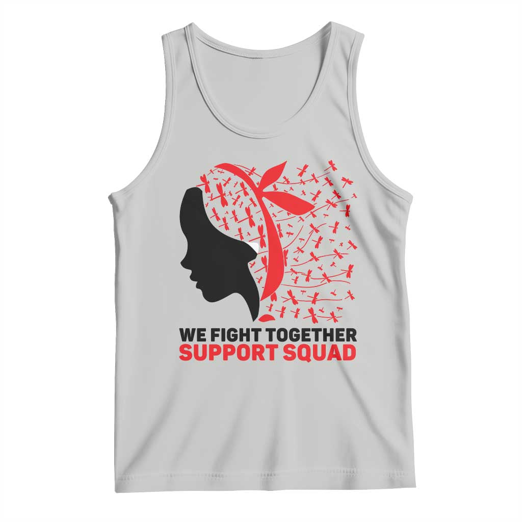 We Fight Together Support Squad Tank Top HIV Awareness Dragonfly Gift TS12 Ash Print Your Wear