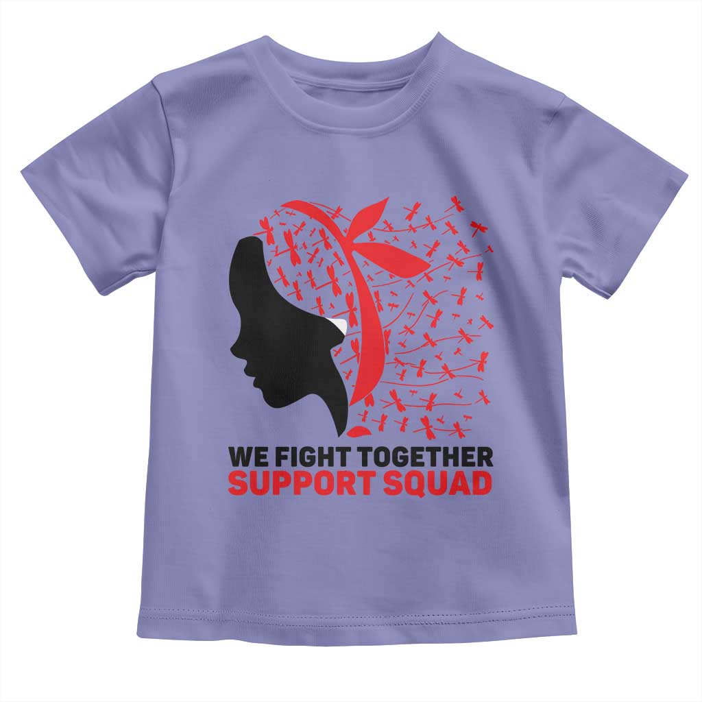 We Fight Together Support Squad Toddler T Shirt HIV Awareness Dragonfly Gift TS12 Violet Print Your Wear
