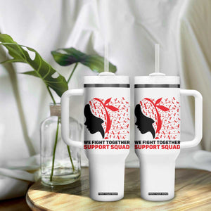 We Fight Together Support Squad Tumbler With Handle HIV Awareness Dragonfly Gift TS12 Print Your Wear