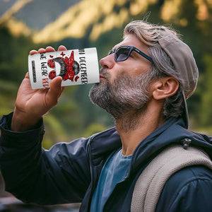 In December We Wear Red 4 in 1 Can Cooler Tumbler HIV Awareness Empowered Woman Gift TS12 Print Your Wear