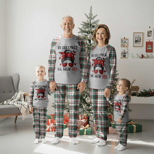 In December We Wear Red Plaid Pajama Set HIV Awareness Empowered Woman Gift TS12 Christmas Plaid Print Your Wear