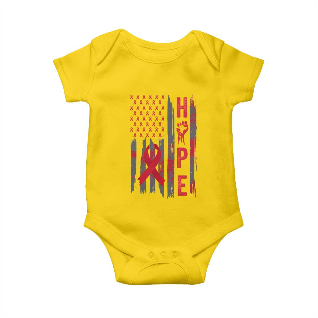 American Flag Hope HIV Awareness Baby Onesie World AIDS Day Gift TS12 Daisy Print Your Wear