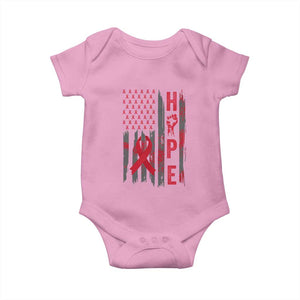 American Flag Hope HIV Awareness Baby Onesie World AIDS Day Gift TS12 Light Pink Print Your Wear