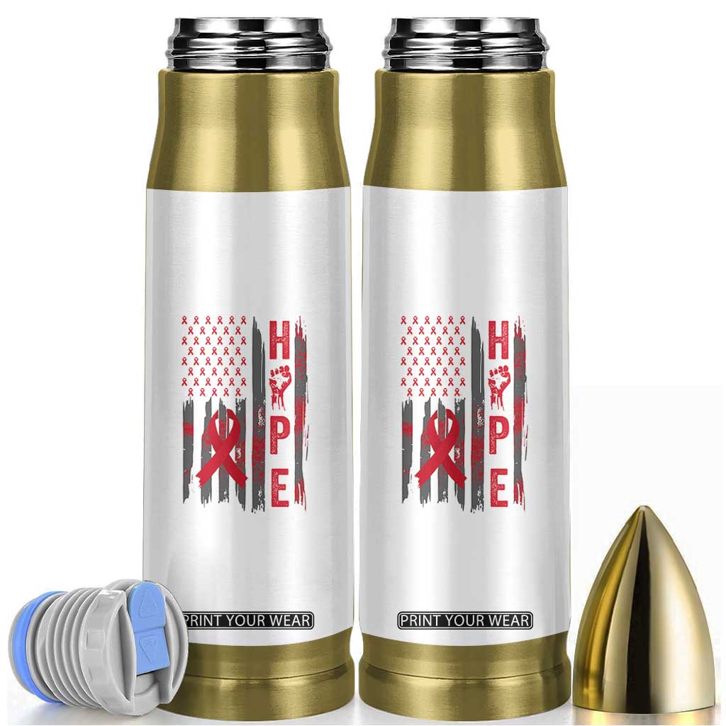 American Flag Hope HIV Awareness Bullet Tumbler World AIDS Day Gift TS12 White Print Your Wear