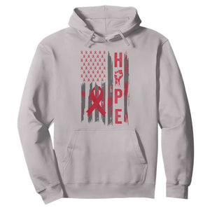 American Flag Hope HIV Awareness Hoodie World AIDS Day Gift TS12 Ice Gray Print Your Wear