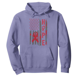 American Flag Hope HIV Awareness Hoodie World AIDS Day Gift TS12 Violet Print Your Wear