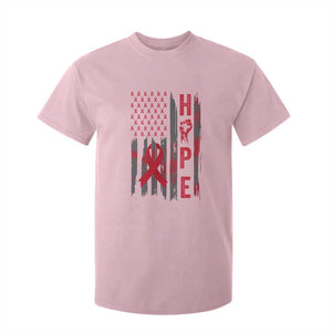 American Flag Hope HIV Awareness T Shirt For Kid World AIDS Day Gift TS12 Light Pink Print Your Wear