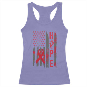 American Flag Hope HIV Awareness Racerback Tank Top World AIDS Day Gift - Print Your Wear