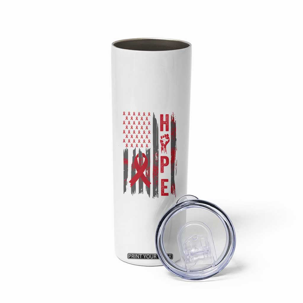American Flag Hope HIV Awareness Skinny Tumbler World AIDS Day Gift TS12 Print Your Wear