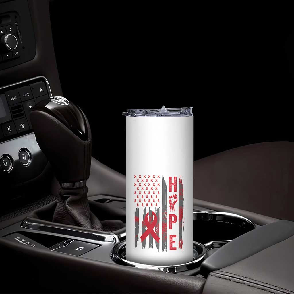 American Flag Hope HIV Awareness Skinny Tumbler World AIDS Day Gift TS12 Print Your Wear