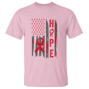 American Flag Hope HIV Awareness T Shirt World AIDS Day Gift TS12 Light Pink Print Your Wear
