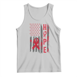 American Flag Hope HIV Awareness Tank Top World AIDS Day Gift TS12 Ash Print Your Wear