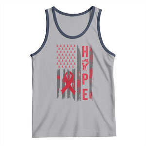 American Flag Hope HIV Awareness Tank Top World AIDS Day Gift TS12 Athletic Heather Navy Print Your Wear